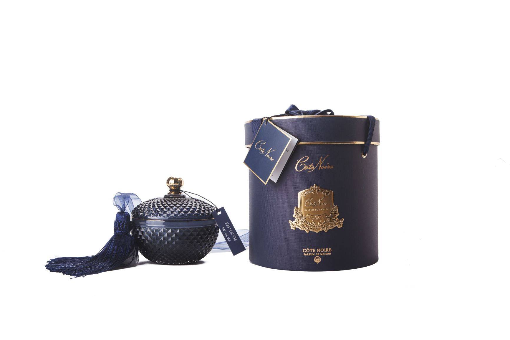 Cote Noire GML30006 300g 圆形半透蓝色艺术蜡烛-白兰地