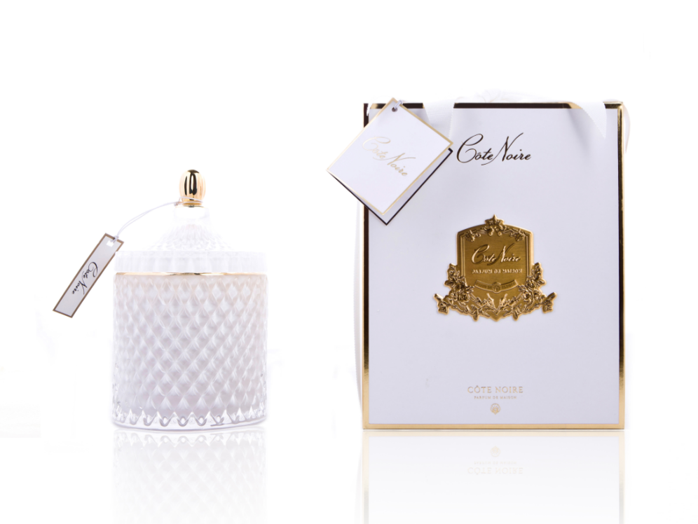 Cote Noire GML45007 500g 大号白色艺术蜡烛-茉莉花茶