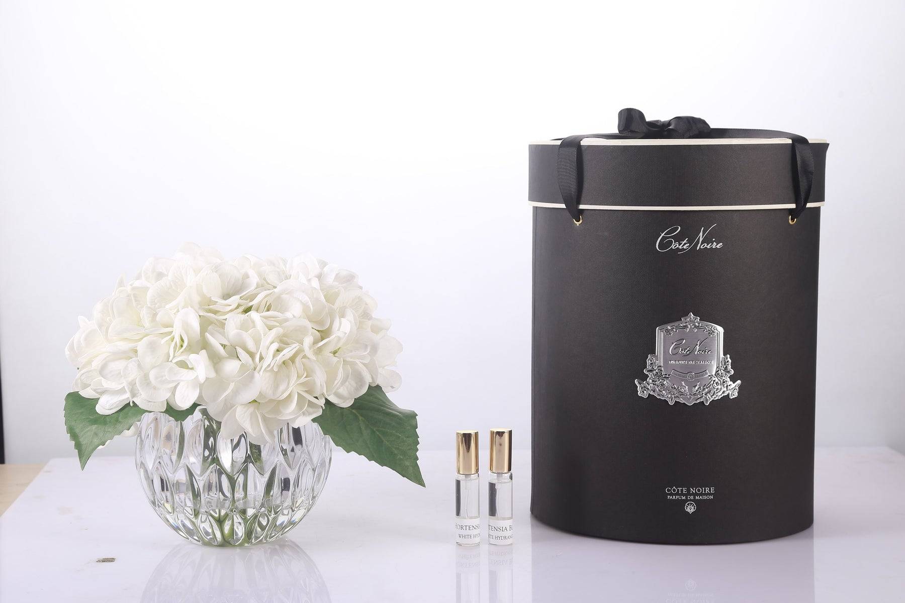 Cote Noire LHY01 绣球花-透明杯-白色-白色绣球