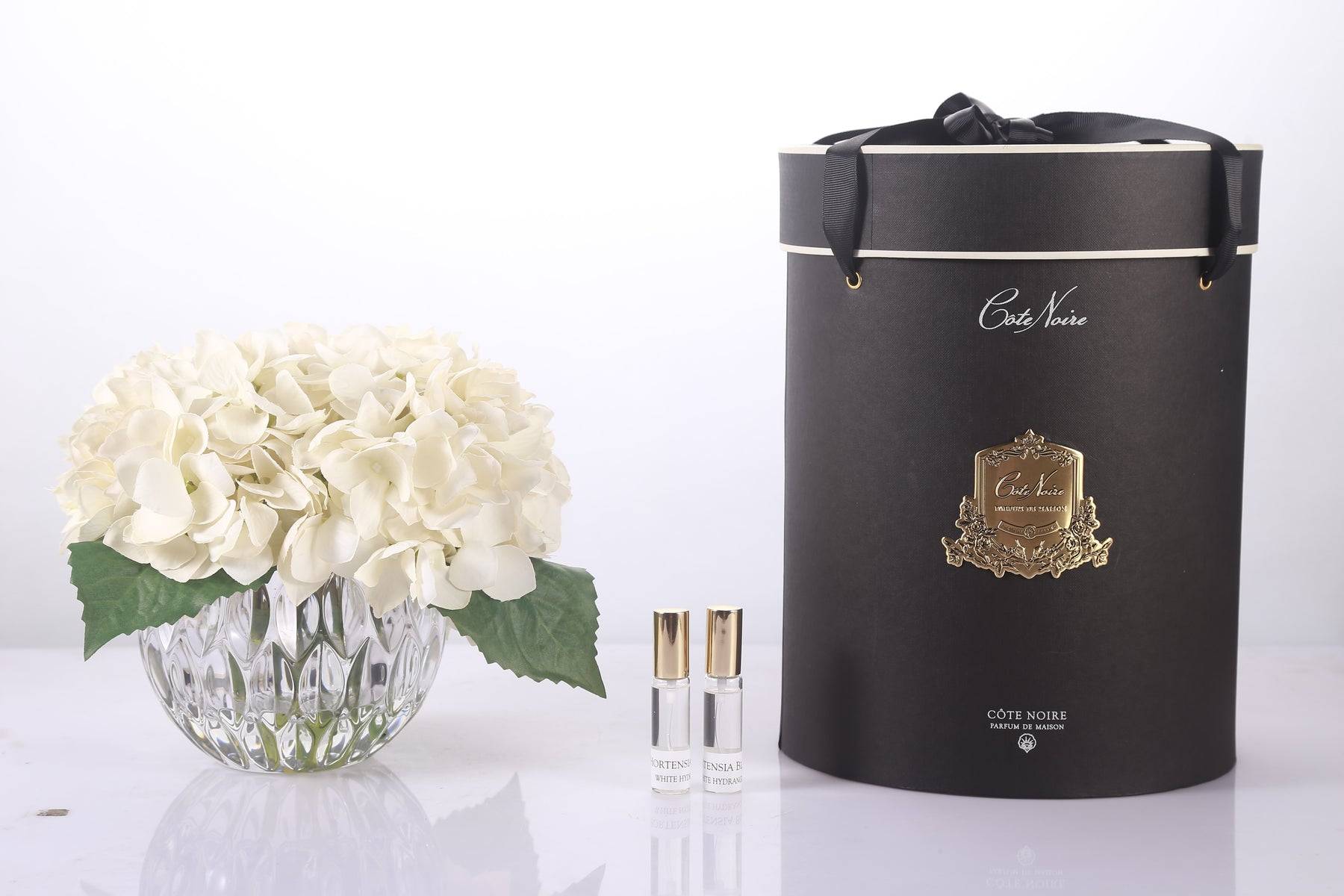 Cote Noire LHY02 绣球花-透明杯金标-香槟色-白色绣球