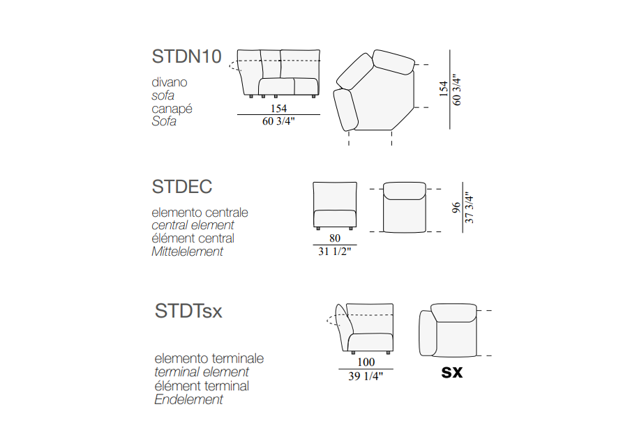 Edra简约极致STANDARD组合沙发 6