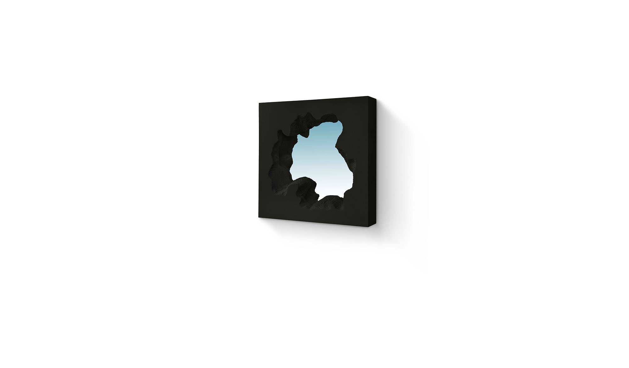Gufram BROKEN SQUARE MIRROR BLACK镜子