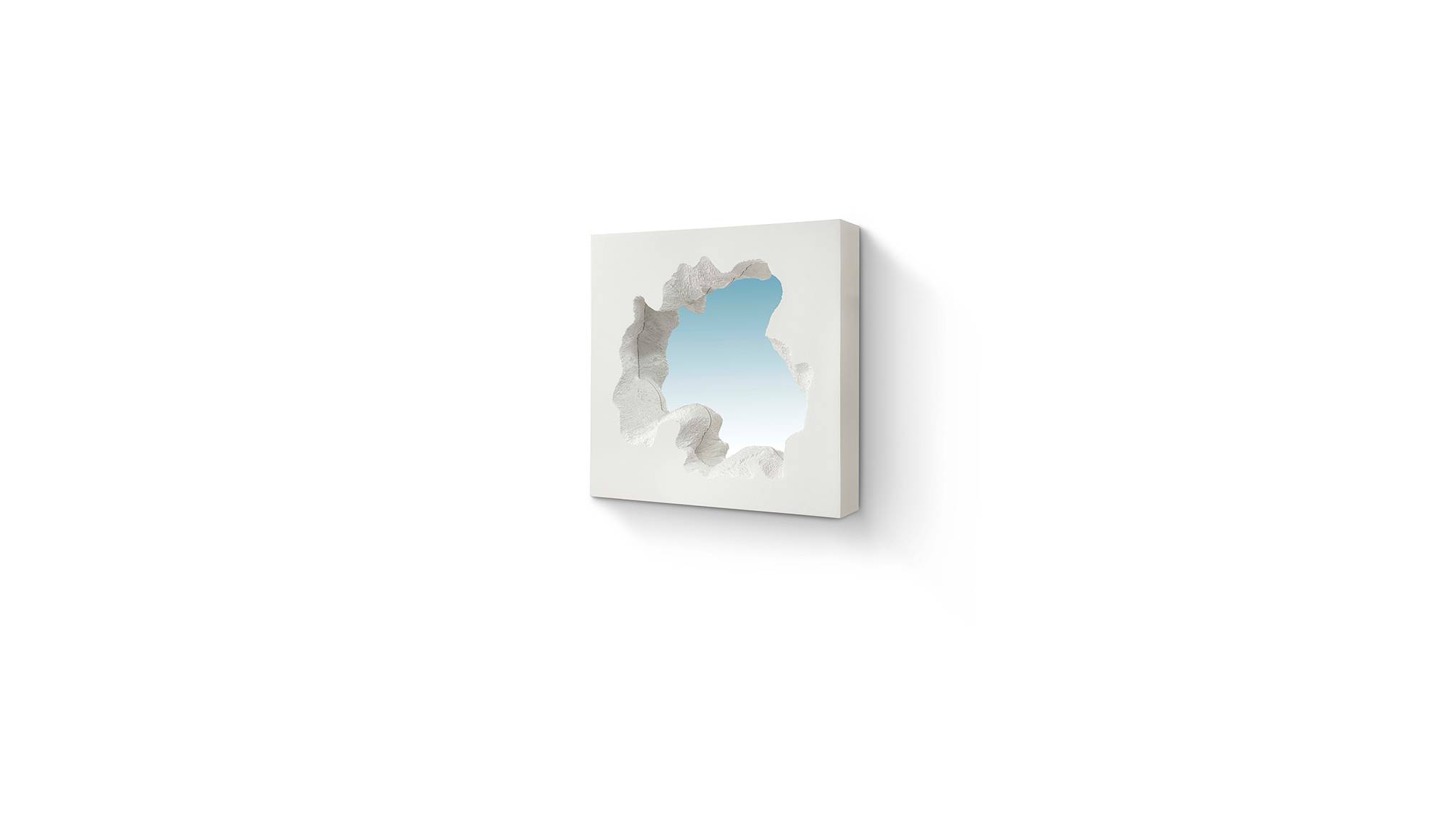 Gufram BROKEN SQUARE MIRROR WHITE镜子