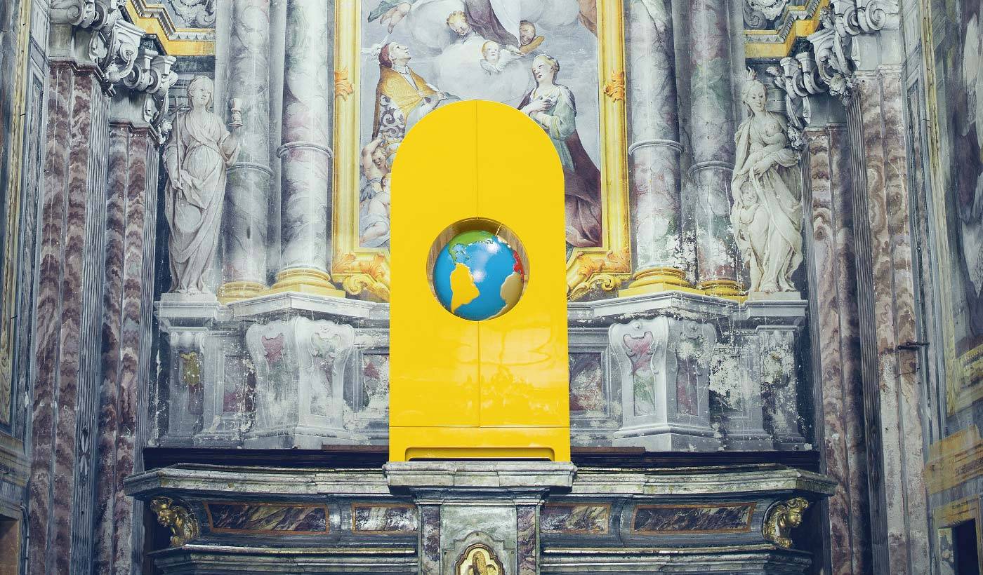 Gufram GLOBE地球仪书柜收纳储物收藏柜轻奢展示柜限量50 4