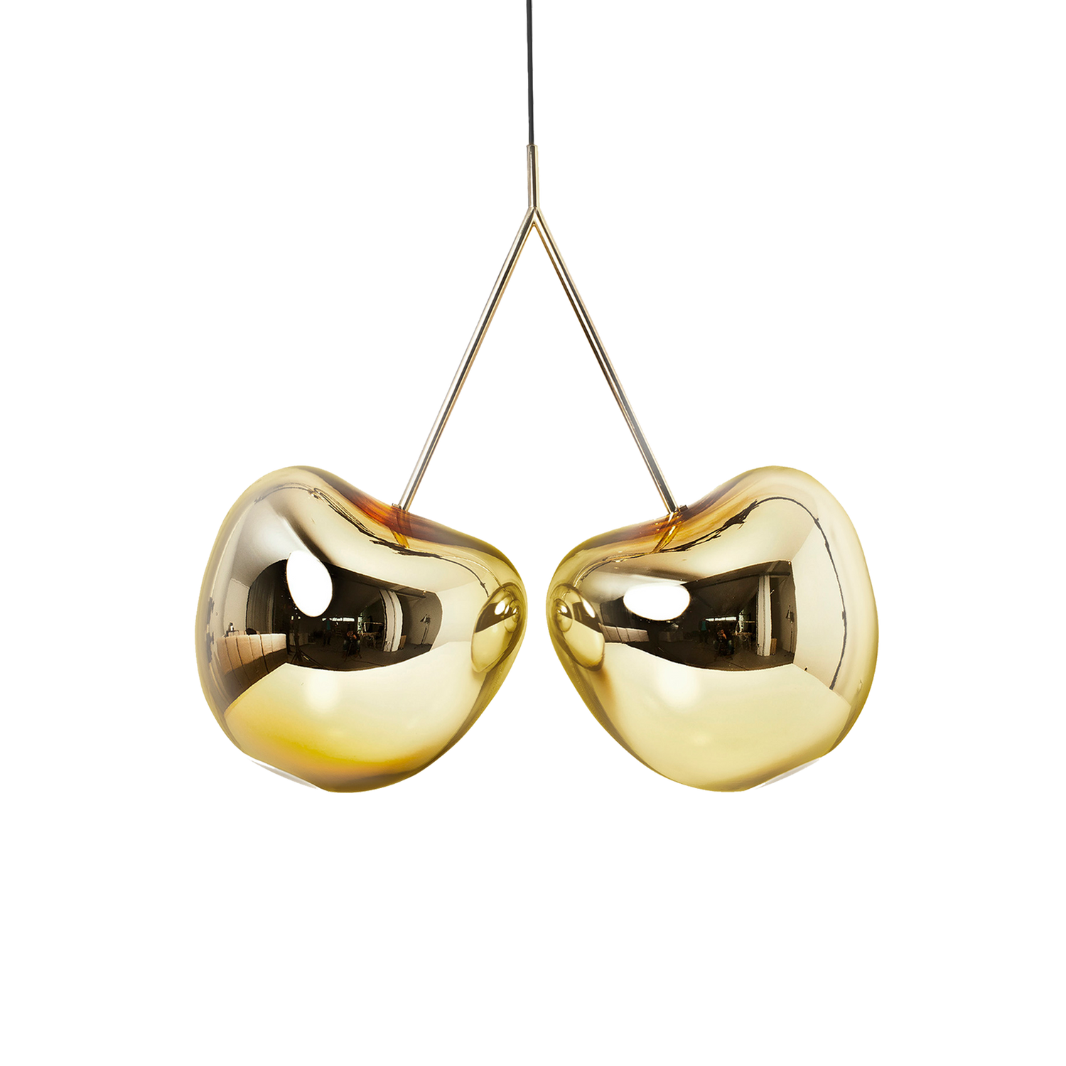 Qeeboo起步20001GO Cherry Lamp Gold Matte 樱桃创意吊灯 金色