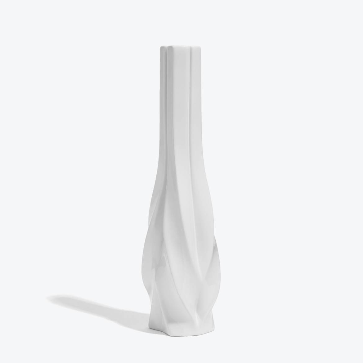 Zaha  Hadid Design Braid编织系列超大号烛台白色D9.5H37.5 cm