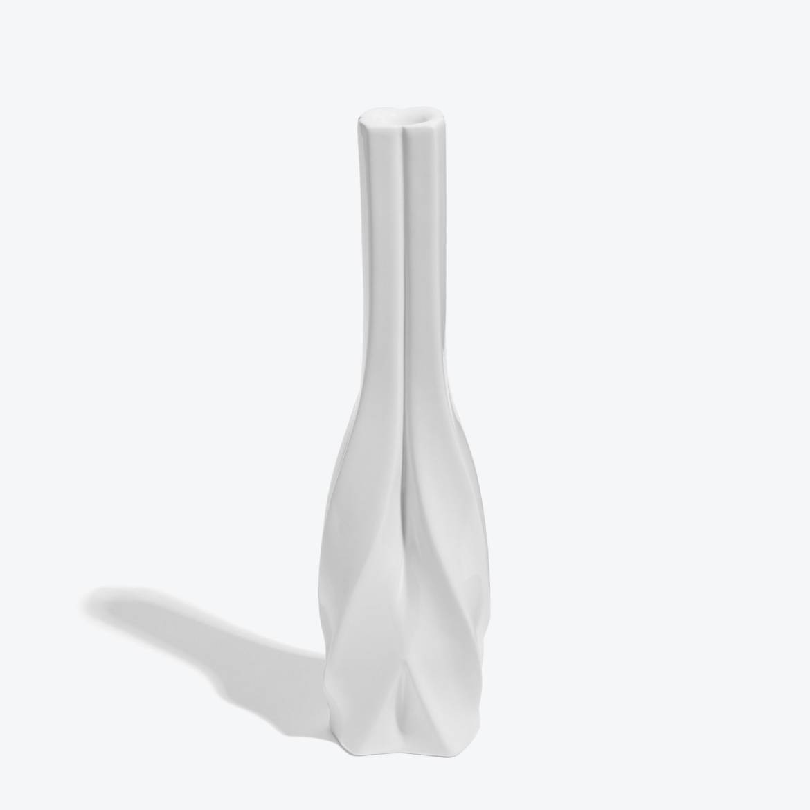 Zaha  Hadid Design Braid编织系列超大号烛台白色D9.5H37.5 cm 2