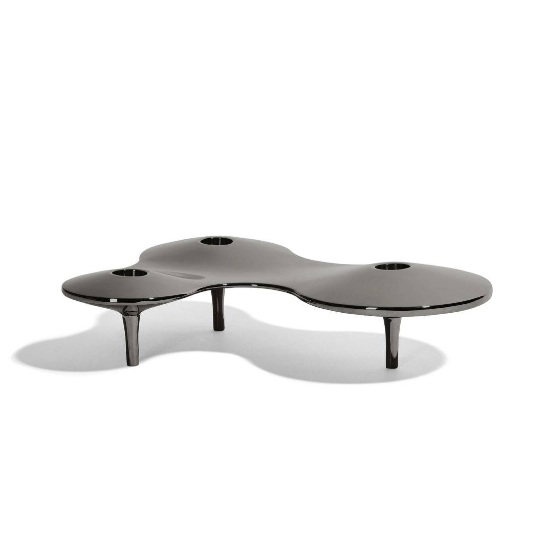 Zaha Hadid Design Cell细胞系列中号烛台黑色H6.5cm