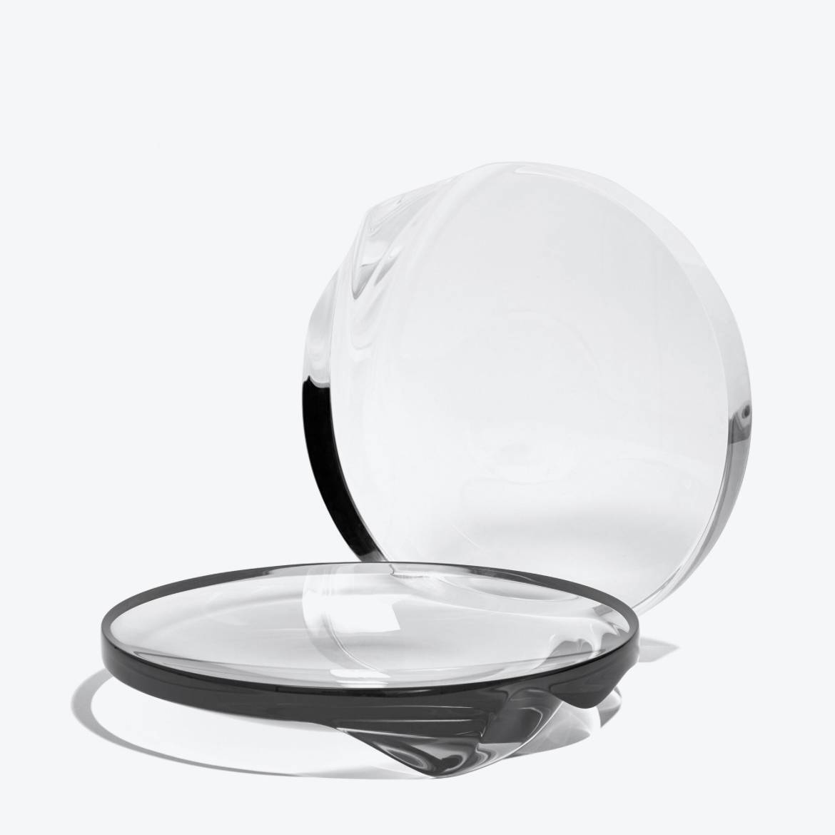 Zaha Hadid Design Serenity 宁静系列造型摆件2件套（限量50件）透明&amp;烟灰色D30cm