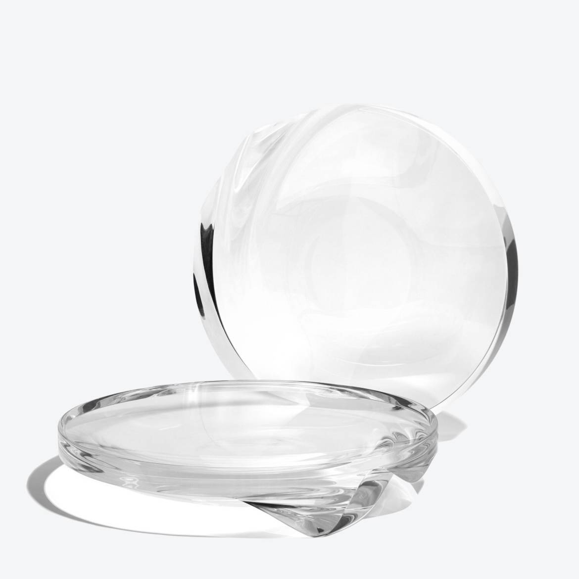 Zaha Hadid Design Serenity 宁静系列造型摆件2件套限量版透明D30cm