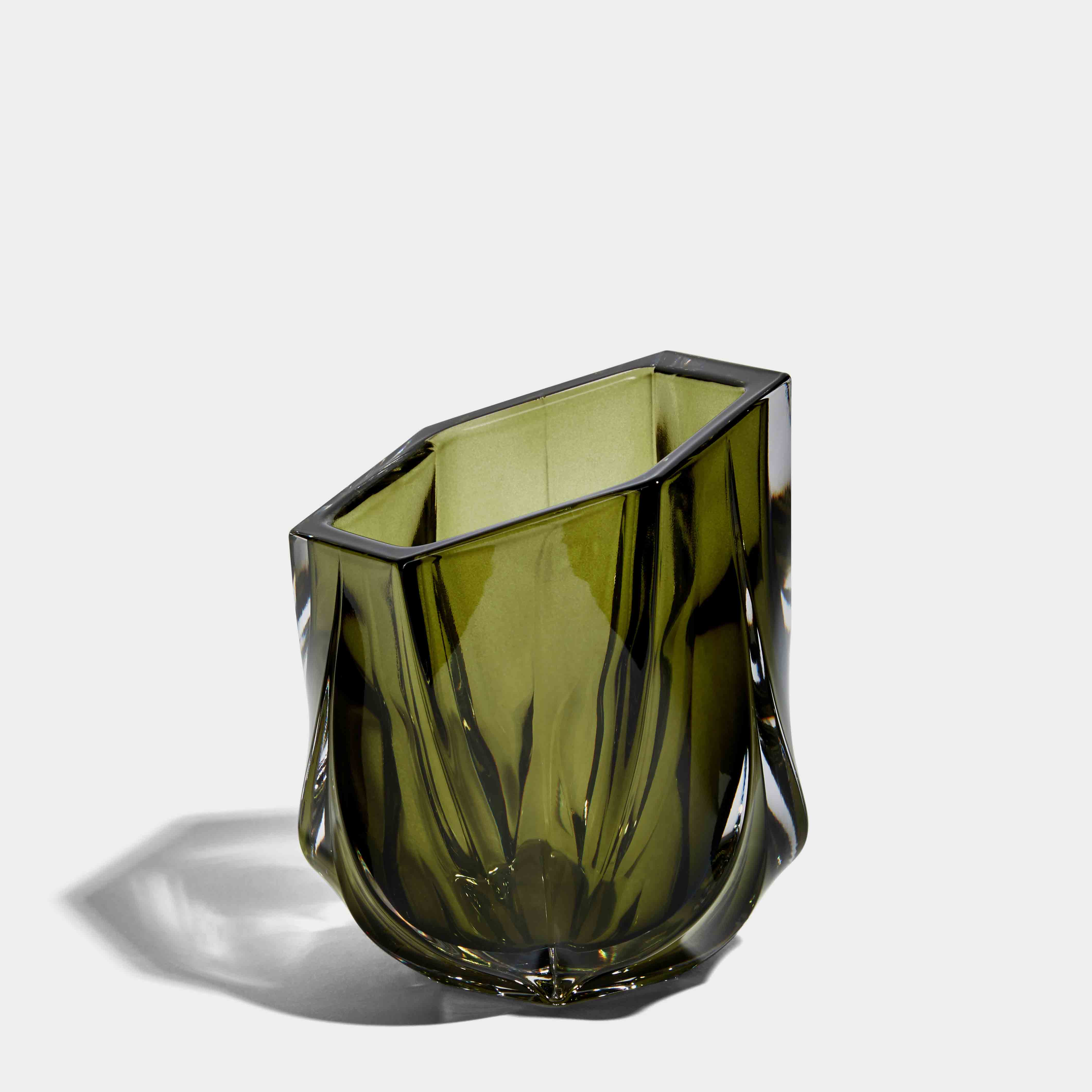 Zaha Hadid Design SHIMMER闪烁系列水晶烛杯橄榄绿H10