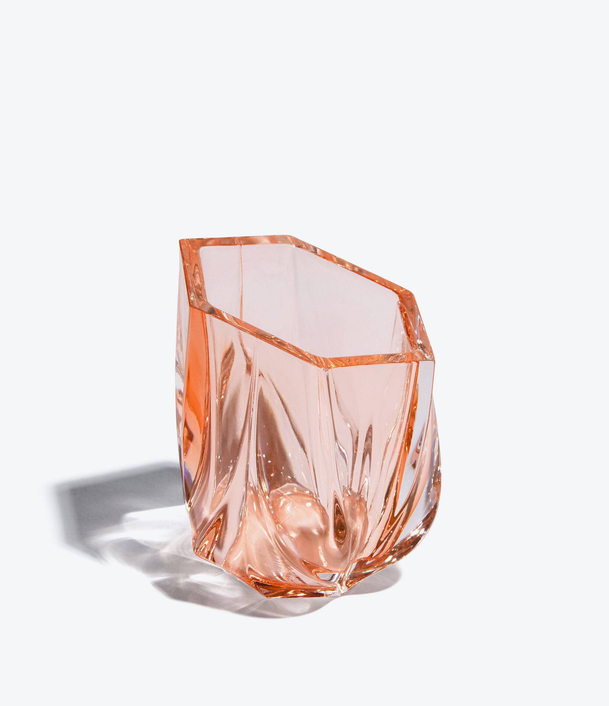 Zaha Hadid Design Shimmer闪耀系列水晶烛杯玫瑰粉H10cm